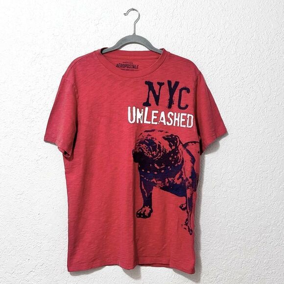 Aeropostale Short sleeve shirt red size Large - Picture 1 of 16